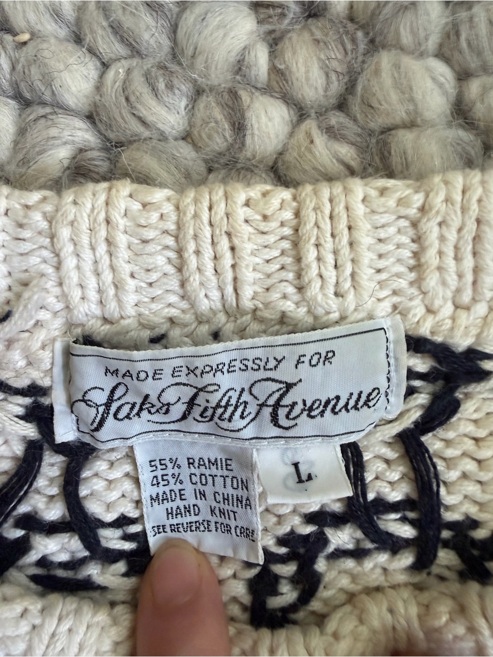 Saks Fifth Avenue Vintage Tunic Sweater - Picture 2 of 3